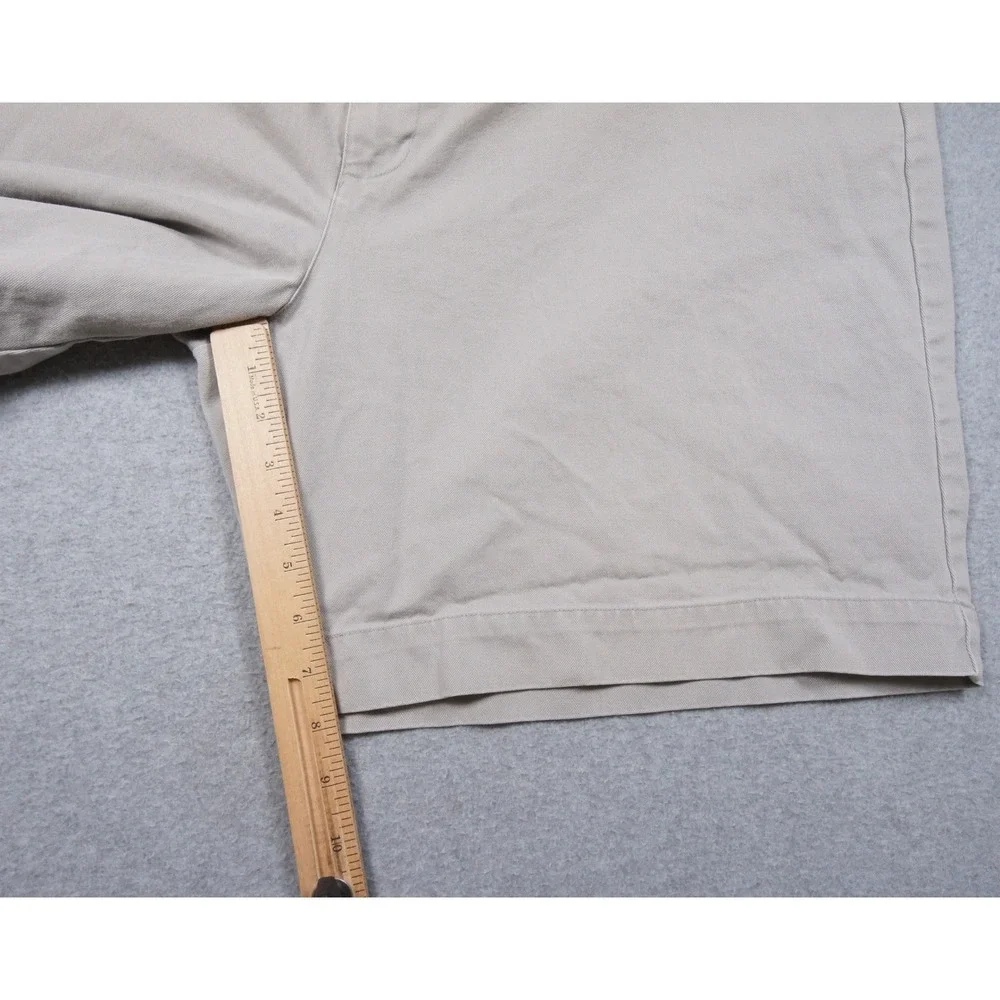 Polo Ralph Lauren Men 42 Philip Chino Shorts Beige Khaki Cotton Twill Flat Front